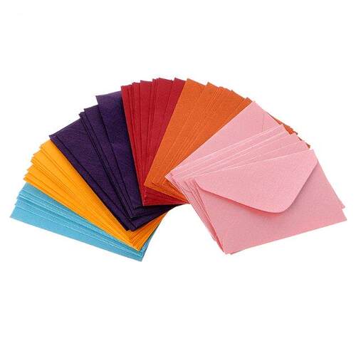 50PSC/Pack Invitation Envelopes Colorful Envelopes 2.4&p;#39