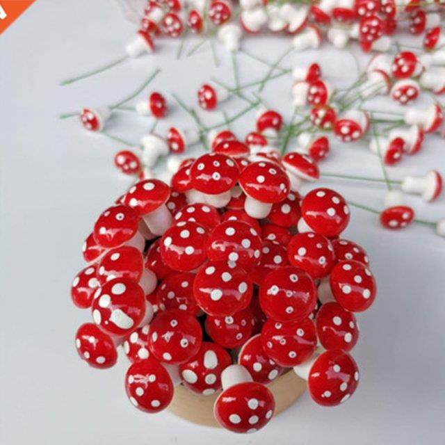 10/50 PCS PE Mushroom Artificial Plants  Gifts Box Weddin