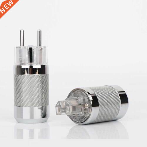 Hifi audio Silver Plated EU Schuko Power Plug IEC Female con