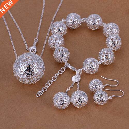 Fine 925 silver wedding Women jewelry exquisite hollow neck