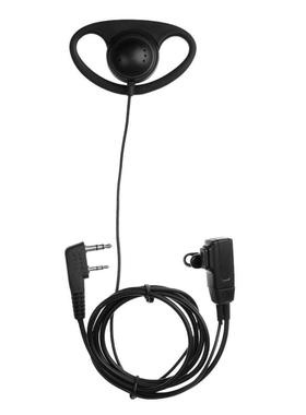 2 Pin D Shape Universal Interphone Earpiece Walkie Talkie Ea