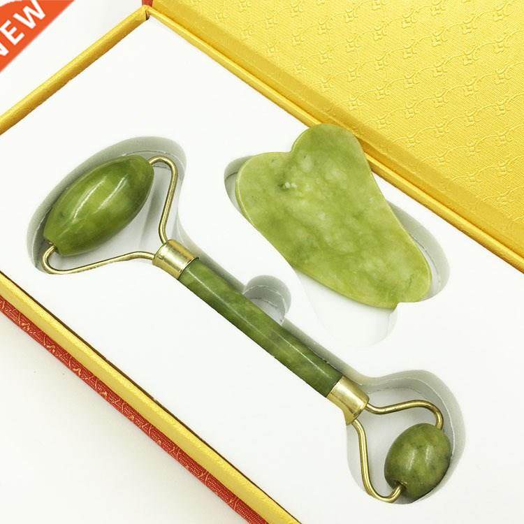 Guasha Scraper Massage-Roller Jade-Set Face-Skin Anti-Wrinkl