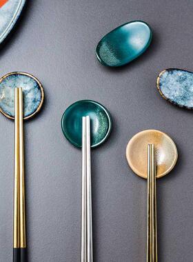 1Piece Earthenware Ingot Chopstick Hder Chopstick Rest Di