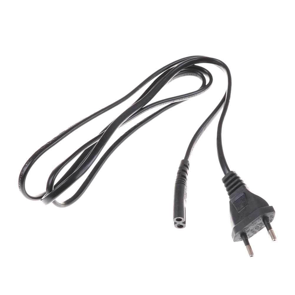 Short C7 To EU European 2-Pin Plug AC Power Cord Lead Cable
