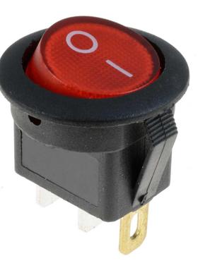 ON/OFF Rocker Switch 12V DC Red Blue Light With 3 Pin Termin