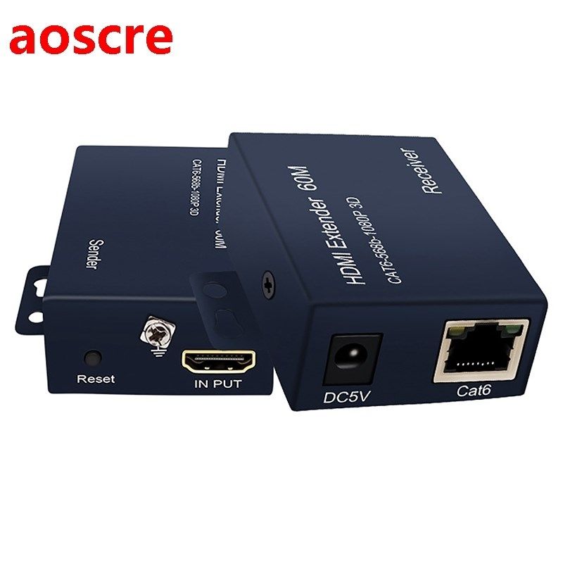 HDMI Extender 60M Network Cable Transmitter Signal Amplifier