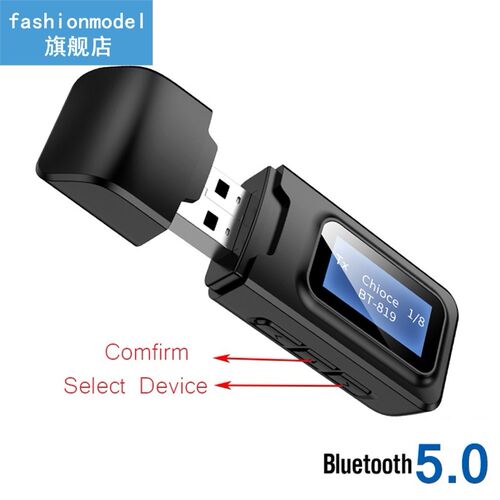 2 in 1 USB Wireless Adapter with Bluetooth 5.0 Function 3.5m