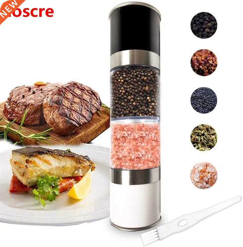 Pepper Grinder 2 in 1 Adjustable Ceramic Pepper Mill Salt Gr
