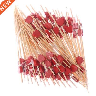 100Ps Peach Heart Fruit 适用于k Sticks Buffet Cupcake Toppe