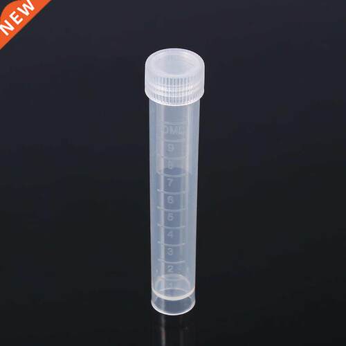 10pcs 10ml Plastic Test Tubes Container Vial Screw Pack
