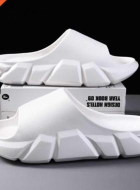 Summer Men	s Slippers Thick Platform Luxury Beach Sandals