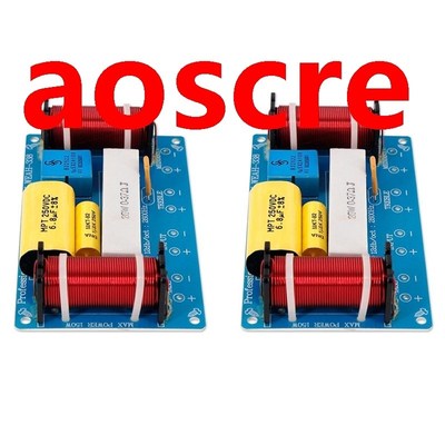 2Pcs Speaker 3 Way Audio Frequency Divider Treble + Midrange