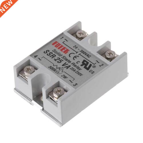 24V-380V SSR-25VA 10A DC-AC Sold State Relay Module For Tem