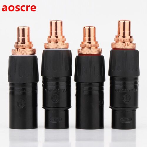 Neutrik XLR to RCA Female Socket Adapter plated Red RCA plug