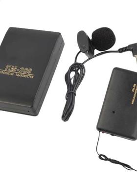 FM Transmitter Receiver Lavalier Lapel Clip On Mini Micropho