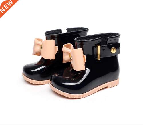 Children Rain Boots Girl Fashion Butterfly-Knot shoes Baby G