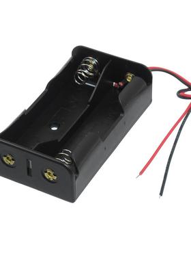 Black 2 x 3.7V 18650 Pointed Tip Batteries Battery Holder Ca