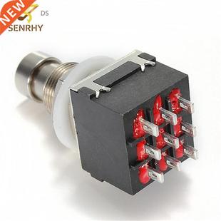 Black 3PDT 9Pin Electric Guitar Effects Pedal Foot Switches