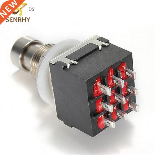 Black 3PDT 9Pin Electric Guitar Effects Pedal Foot Switches