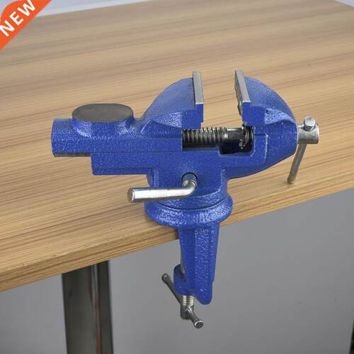 Clamp-on Bench Vise Swivel Table Clamp with Anvil for Jewelr