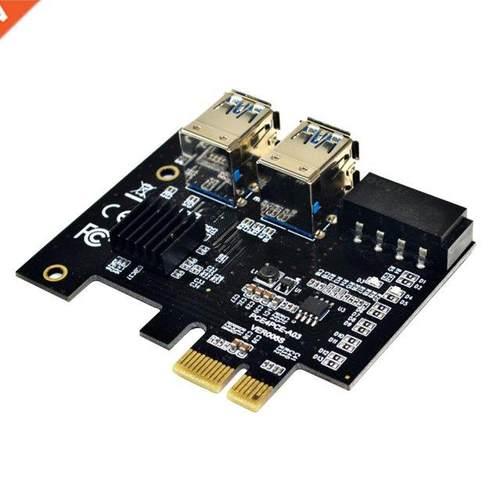 PCIe to PCIe adapter 1x to 16x 1 to 4 USB 3.0 gold-plated du