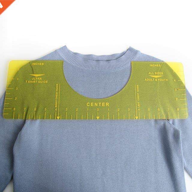 Luminous Yellow T-Shirt Ruler Guide Alignment Tool Sublimati