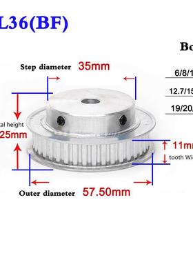 1PCS XL 6 Tooth Convex Synchronous Wheel Bore 6-25mm Timing