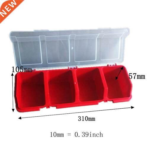 Plastic Tools Storage Box with Cover Parts Screw Toolbox Cas