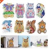 Owl Holder Dolphin Diamond Pen Colorful Painting Cat