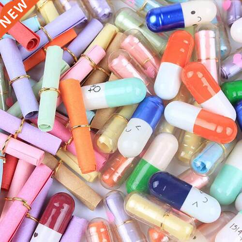50PCS Rolls Pills Pill Lucky Wishing Bottle Capsule Love Let