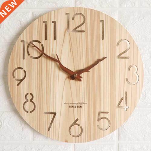 Wooden 3D Wall Clock Modern Design Nordic Children's Roo
