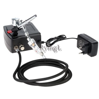 Dual Action Airbrush Spray Gun Air Compressor Kit Art Painti