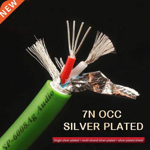 Hi-end 7N OCC Silver Plated Audio Line DIY HIFI RCA XLR Bulk