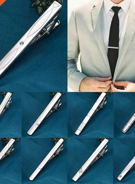 Tie Clips Men	s Metal Necktie Bar Clasp Dress Shirts