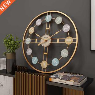 Large Metal Wall Clock Vintage Wall Watch Mute Digital Clock