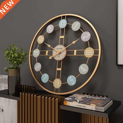 Large Metal Wall Clock Vintage Wall Watch Mute Digital Clock