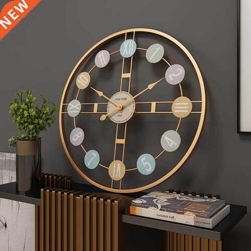 Large Metal Wall Clock Vintage Wall Watch Mute Digital Clock