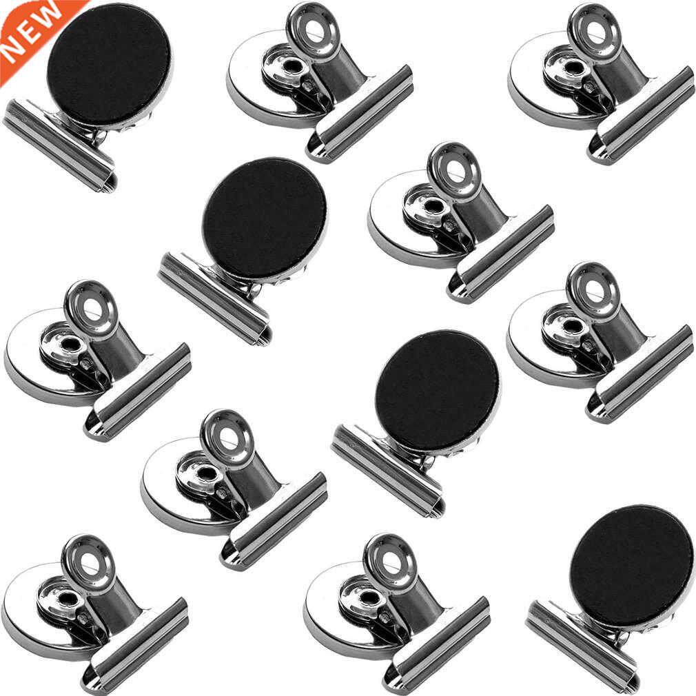 12pcs Stainless Steel Round Fridge Magnetic Stickers Clips F