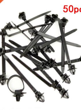 50pcs Nylon Cable Tie Fastener Car Loo Hose Clap Fastening