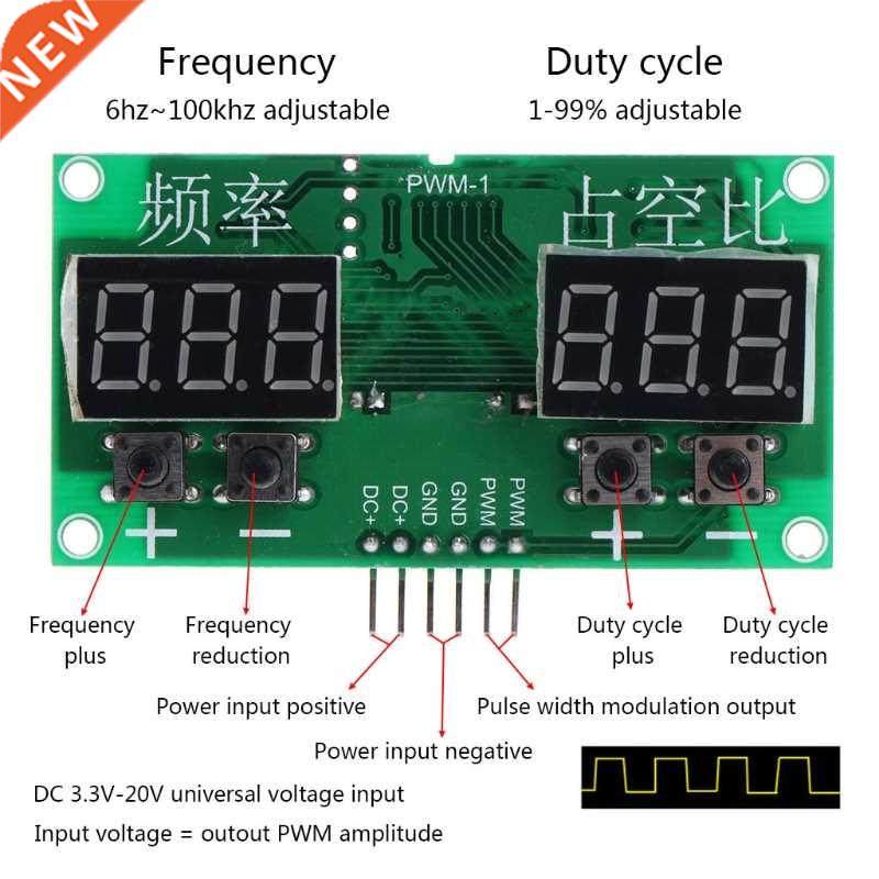6hz-100 khz square rectangular wave signal generator pwm pul