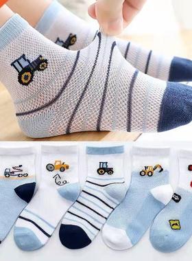 5 Pairs/lot Summer Mesh Socks For Newborns Baby Cute Cartoon