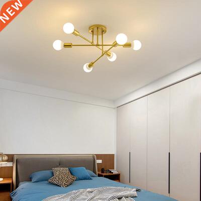 Modern Golden LED Ceiling Lights for Living Room Bedroom Int