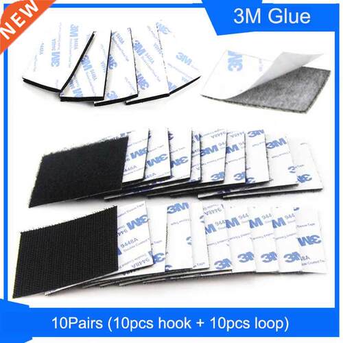 10Pairs/lot Self adhesive Fastener Hook and Loop Tape nylon