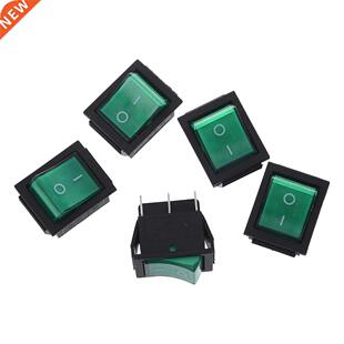 AC 16A/250V 20A/125V Green Light Illuminated DPDT ON/ON Boat