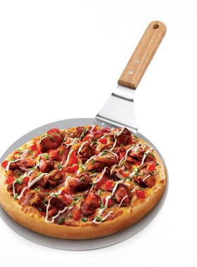 Anti-scald Pizza Spatula Oak Handle Cake Shovel Pizza Peel T
