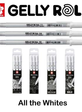 Japan XPGB Gelly Roll Gel nk Pen Whte 05/08/10 Sketch Hg