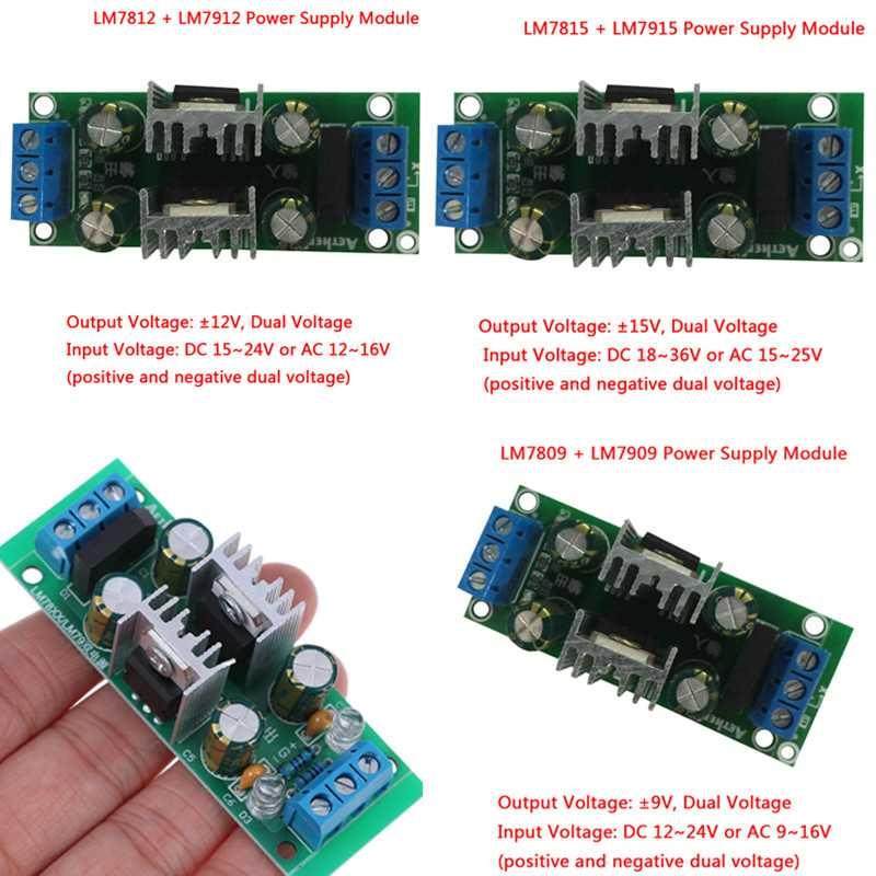 DC12~6V AC9~25V LM7815 + LM7915 +- 9V/12V/15V Dual Vtage