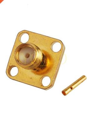 RF electrical wire terminal connector SMA jack 4Hole flange