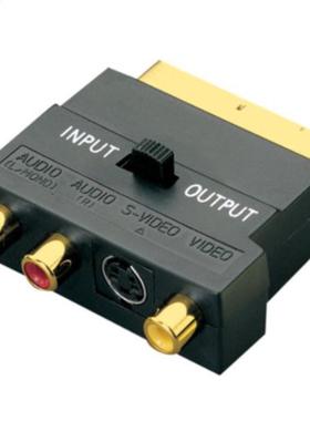 SCART Adaptor AV Block To  Phono Composite Or S-Video With