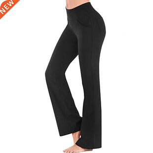 Casual Women Boot Cut Pants Stchy High Waist Workout Trouser